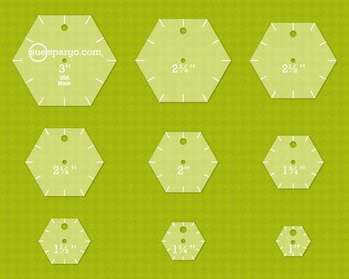 Sue Spargo Creative Stitching Tools - Easy Template Set Hexagon Carousel 4