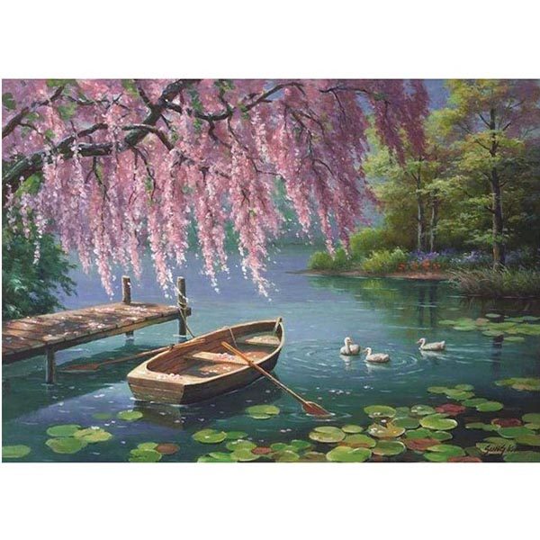 Blossom Lake 40 x50 cm Diamond Painting Carousel 1