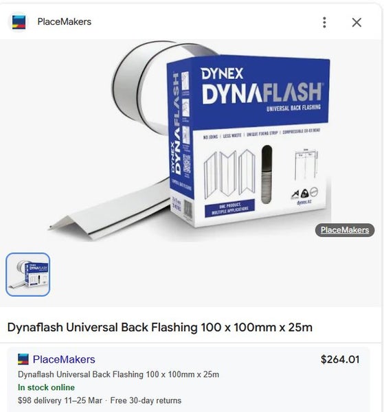 Dynaflash flashing - 100mm (15-20m) Carousel 3