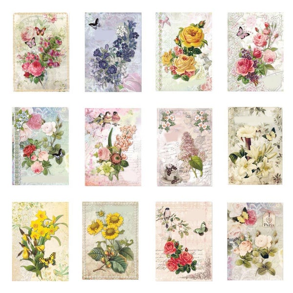 3D Die-cuts and Backgrounds Wild Flowers Carousel 1