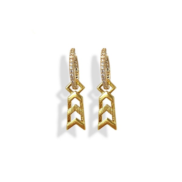 Formation Black Embellished Sleeper Earrings | Silver & Gold Carousel 1
