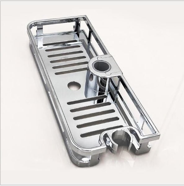 Bathroom Pole Shelf Shower Bath Storage Caddy Rack Organiser Ho Tray Hollow Carousel 2