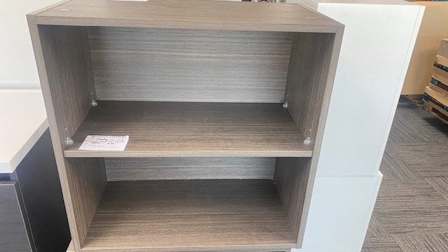 LAUNDRY OPEN SHELF WALL CABINET IN BURNISHED WOOD Carousel 1