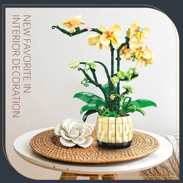 971pcs BuildMoc Orchids with Vase lego compatible blocks| Ages 8+ Carousel 2
