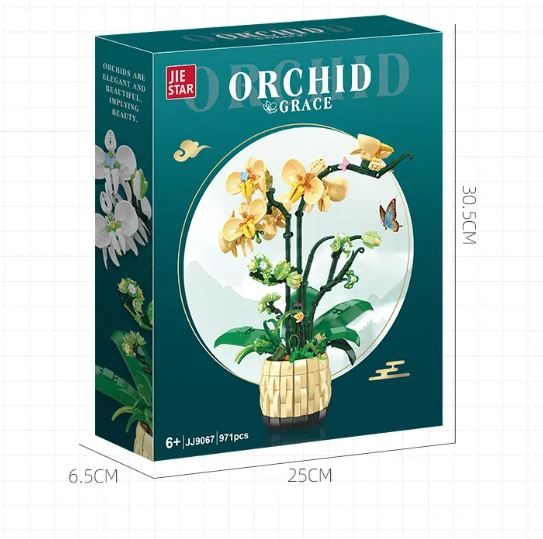971pcs BuildMoc Orchids with Vase lego compatible blocks| Ages 8+ Carousel 3