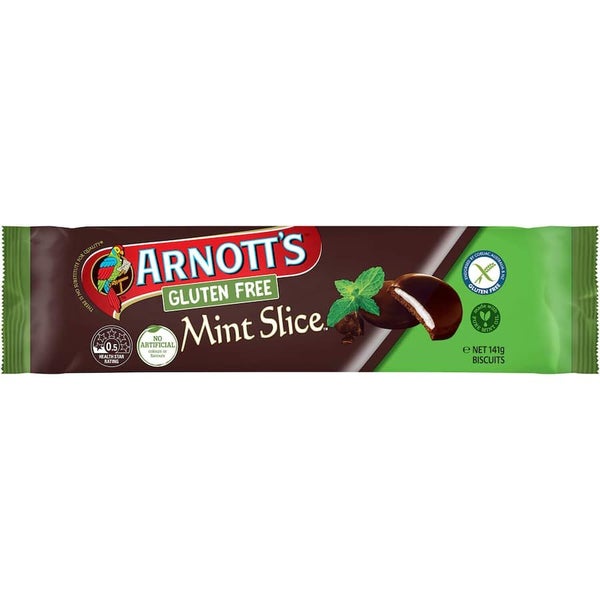 Arnotts Chocolate Biscuits Mint Slice Gluten Free 141g Carousel 2