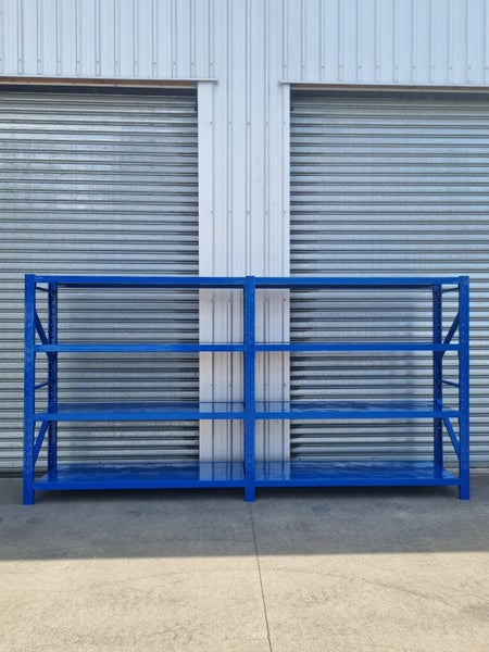 Heavy Duty Shelving 4m (L) 2m (H) 500mm (W) 200KG PER LEVEL - BLUE Carousel 2