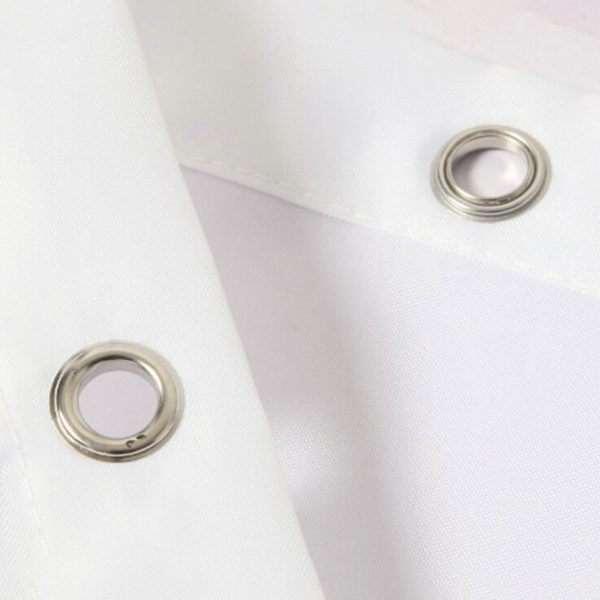 Weavers Shower Curtain Plain White - 300W x 200cmH Carousel 2