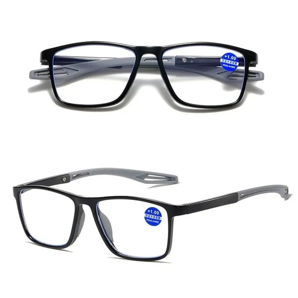 50% HIGH QUALITY Unisex Square Reading Glasses +1.0~+4.0 Carousel 6