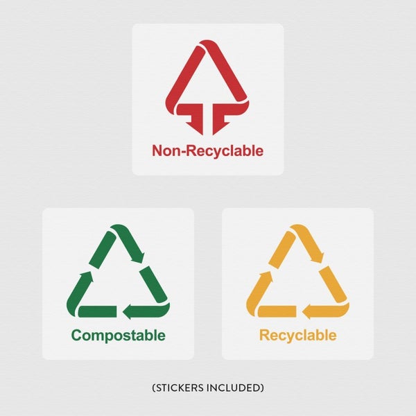 Pedal Recycle Rubbish Bin - 2 x Compartment (15L) Carousel 3