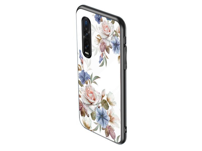 Slim Tempered Glass Case Cover for OPPO Find X2 Pro Flower Carousel 2