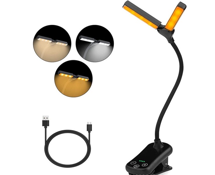 Reading Lamp Book Clamp: 16 LEDs, 3 Color Modes, 3 Brightness Levels, Carousel 1