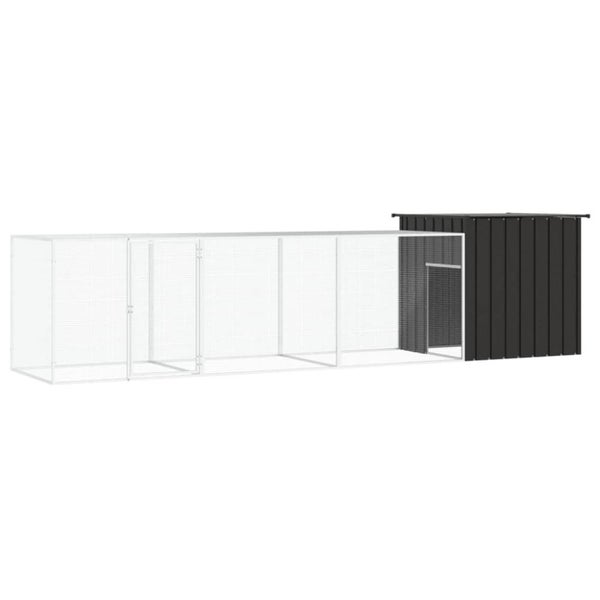 Chicken Cage Anthracite 400x91x100 Cm Galvanised Steel Toblapt Carousel 1