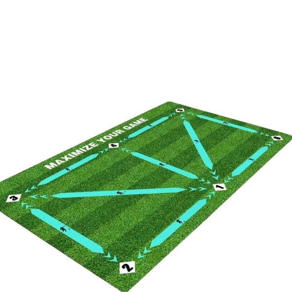 Football Training Mat Soccer Training Equipment Non Slip Foldable Carousel 1