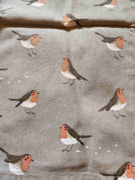3x 100% cotton cloths - napkins with bird design Carousel 2