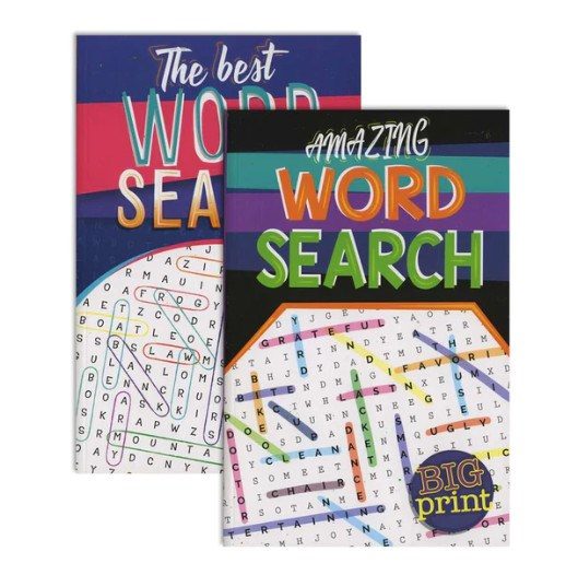 BAZIC Big Print Find-A-Word Digest Puzzle Book Carousel 1