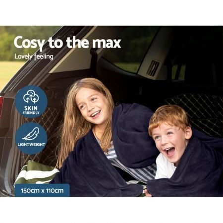 Electric Heated Blanket Travel Camping Car Truck Throw Rug Carousel 8