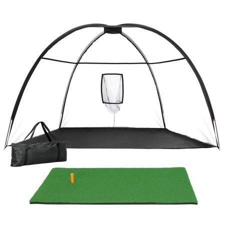 3.5m Golf Practice Net with Driving Mat Training Aid Target Hitting Carousel 1