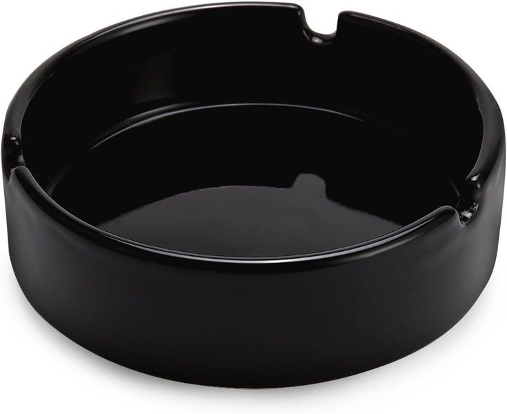 Glossy Black Ceramic Cigarette Ashtray for Men and Women Outdoors Ind Carousel 1