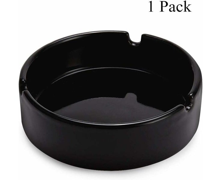 Glossy Black Ceramic Cigarette Ashtray for Men and Women Outdoors Ind Carousel 5