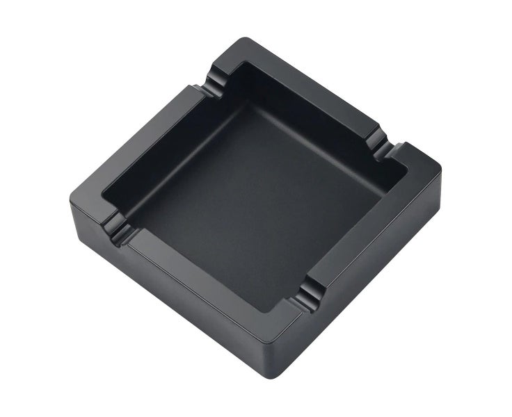 Large Black Dual-Use Cigar/Cigarette Ashtray - Silicone Windproof Pa Carousel 1