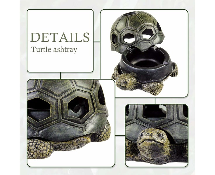 Ashtray for Cigarettes Outdoor Ashtrays with Lid Cute Turtle Ash Tray Carousel 2