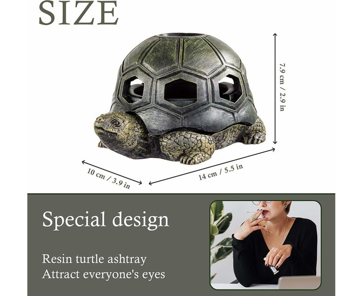 Ashtray for Cigarettes Outdoor Ashtrays with Lid Cute Turtle Ash Tray Carousel 1