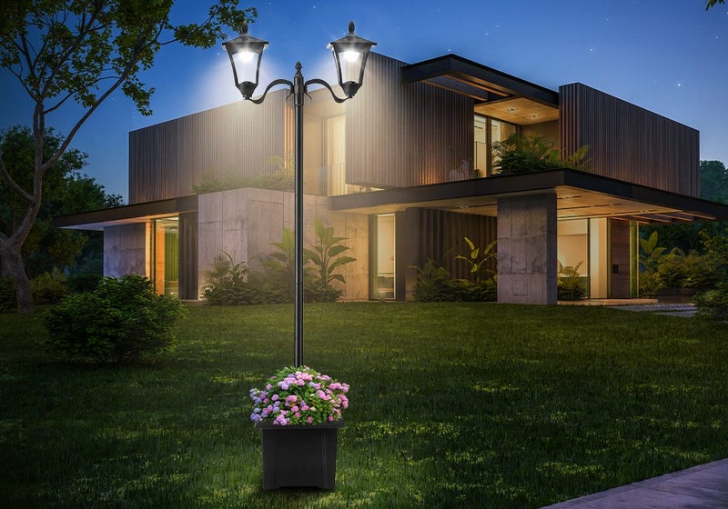 Solar LED Outdoor Post Light Carousel 2