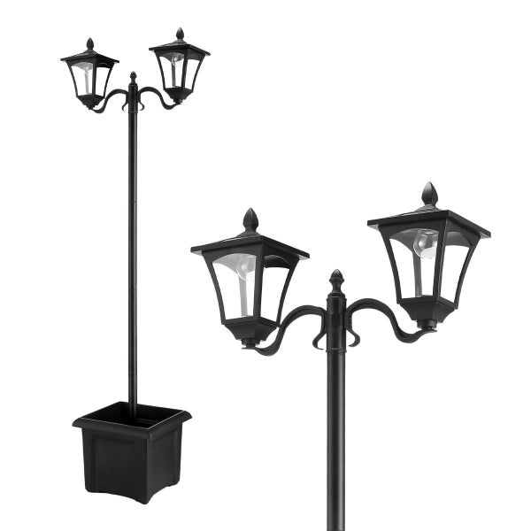 Solar LED Outdoor Post Light Carousel 12