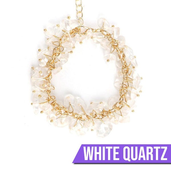 Gemma Beaded Crystal Bracelet - Amethyst, Citrine, Rose Quartz, Jasper, Malac... Carousel 20