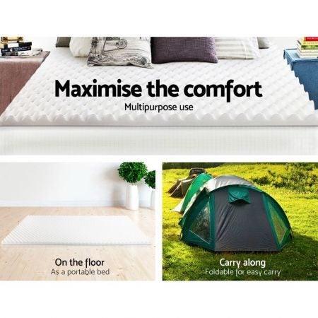 Bedding Mattress Topper Egg Crate Foam Toppers Bed Protector Underlay Carousel 8