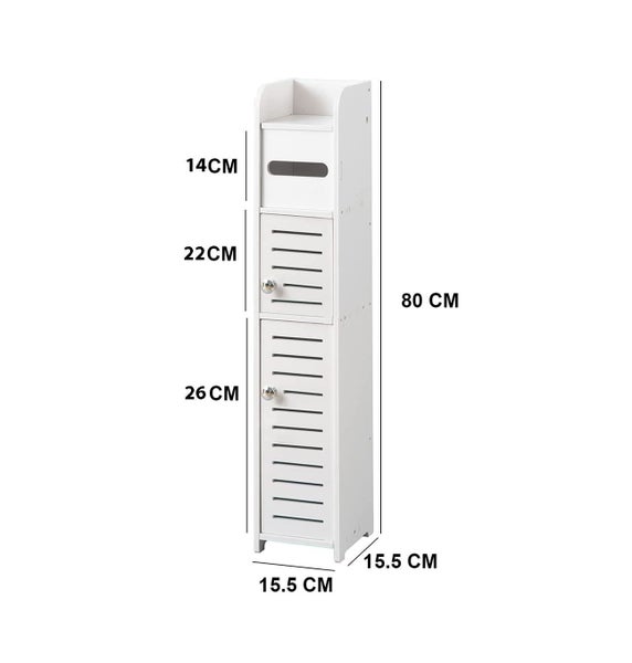 Bathroom Storage Cabinet Toilet Storage Cabinet for Small Space Black Carousel 6