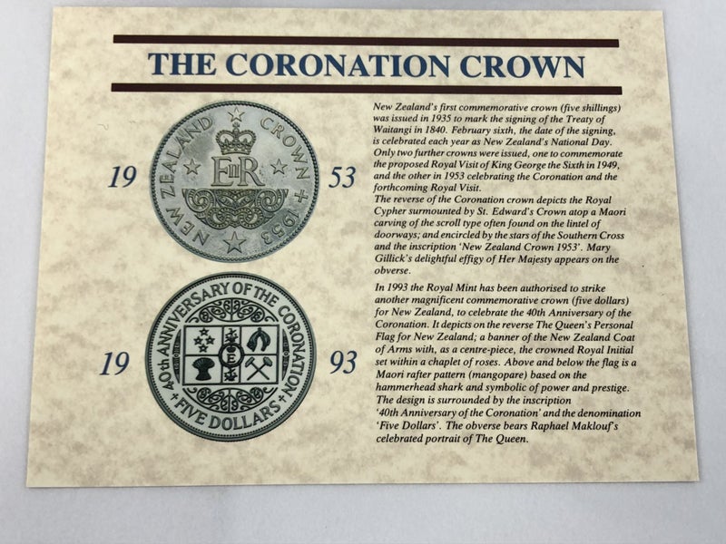1993 New Zealand Uncirculated Five Dollar Coin in Original Packaging - Lot Q926 Carousel 8