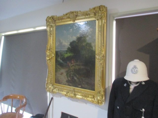 18/19TH CENT GILT FRAMED OIL PAINTING. ENGLISH SCHOOL.MANNER OF CONSTABLE. Carousel 1