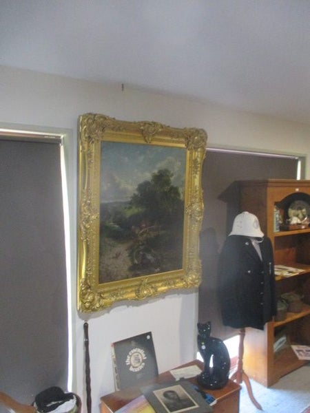 18/19TH CENT GILT FRAMED OIL PAINTING. ENGLISH SCHOOL.MANNER OF CONSTABLE. Carousel 4