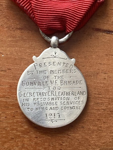 Wanganui Fire Brigade Medal 1917 Rare Carousel 5