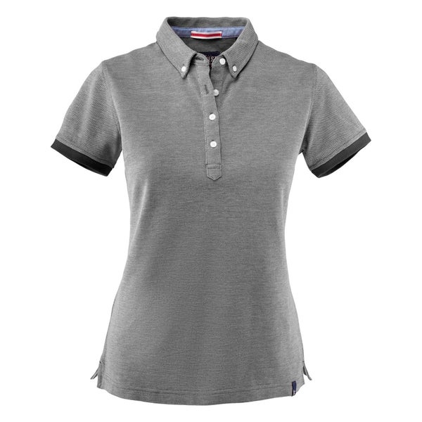 LARKFORD | Ladies Melange Modern Fit Pique Polo Shirt Carousel 1