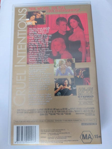 Cruel Intentions VHS 1999 Sarah Michelle Gellar Carousel 2