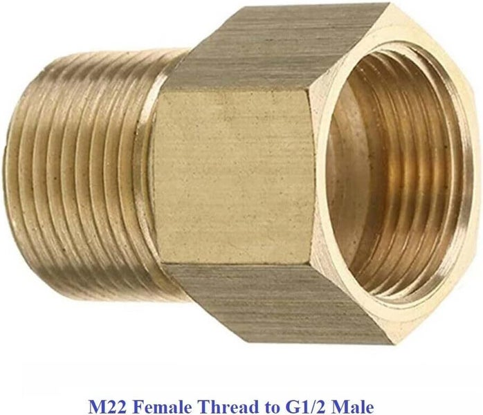 Pressure Hose Adapter G1/2 Male to M22(14/15) Female Carousel 1