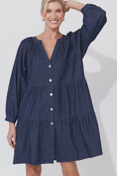 Haven AUSTIN DENIM DRESS Carousel 1