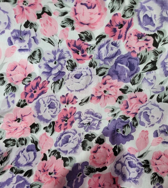 beautiful pink, purple floral fabric Carousel 2