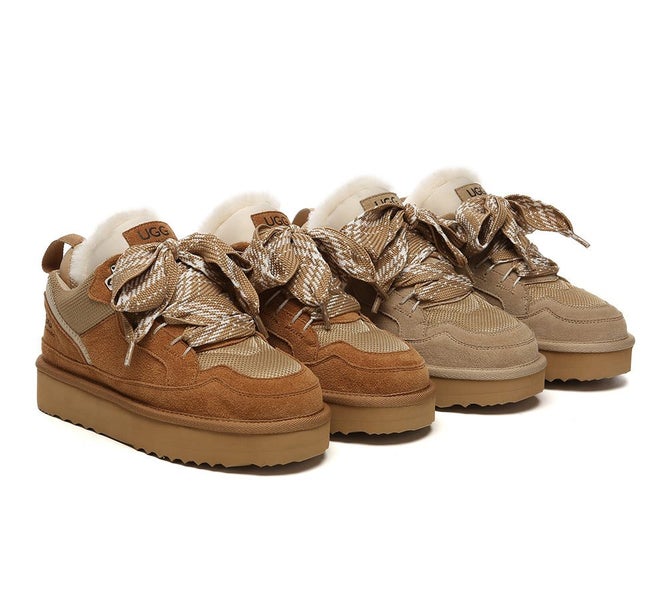 AUSTRALIAN SHEPHERD(R) UGG Boots Sheepskin Wool Lace Up Platform Sneakers Parkyr Carousel 2