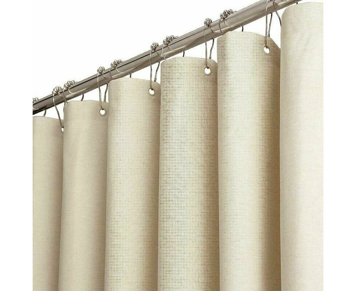 Narrow Texture Linen Shower Curtain - 120x180cm, Luxury Spa Hotel Styl Carousel 1