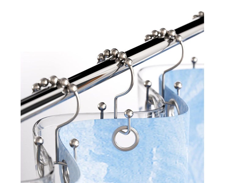 Shower Curtain Hooks Rings, Rust-Resistant Metal Double Glide Shower H Carousel 2