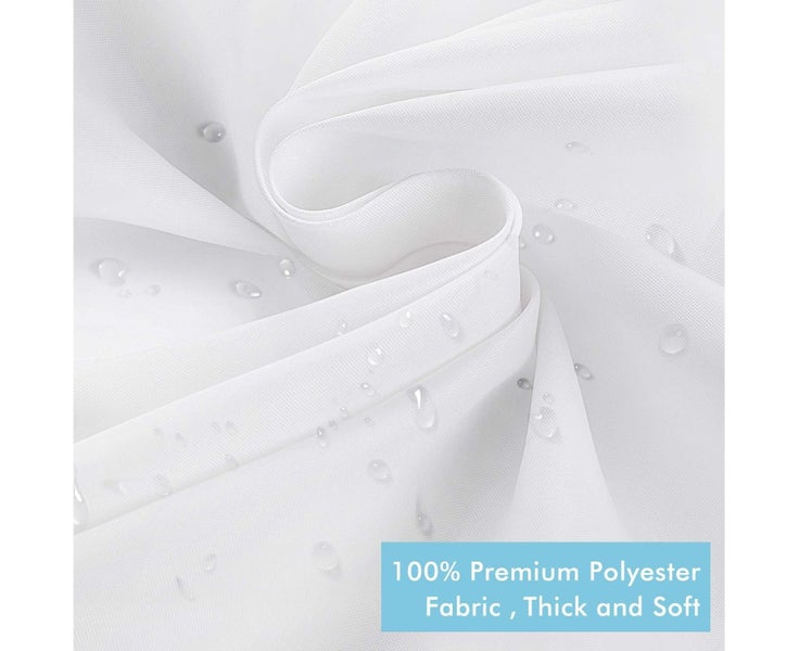 180x200cm Textile Shower Curtain - Anti-Mould, Antibacterial, Waterpro Carousel 2