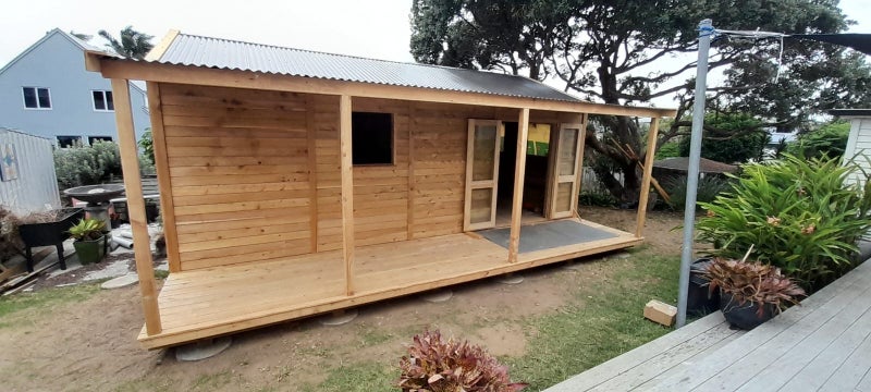 3.6m x 7.0m Kitset Cabin. NZ made. Cedar Cladding. Insulation. Timber Interior64275339580417114