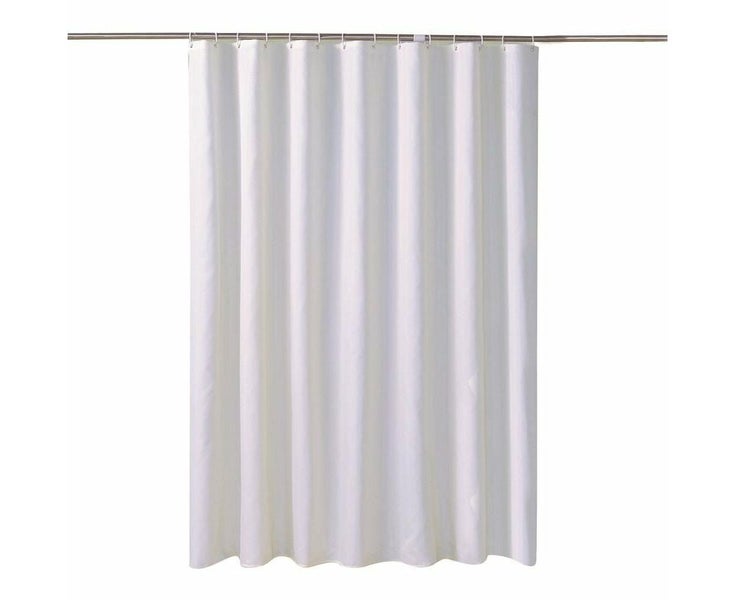 Shower curtain 120 x 180 cm, shower curtain made of white fabric, wate Carousel 5