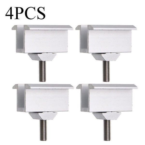 4Pcs Framed Solar Panel Roof Mounting Rail Brackets Holder Mid Clamp Fixing Kit Carousel 2