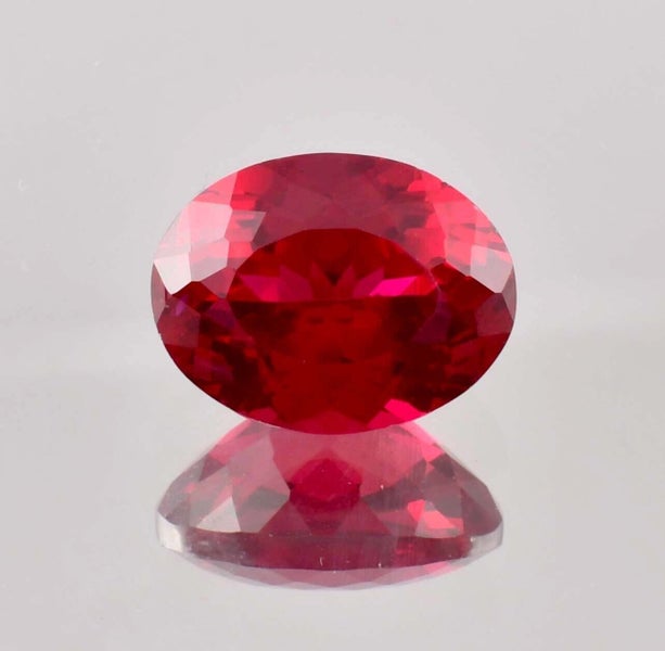 15.55 Ct Natural Blood Red Ruby OvaL Cut Loose Gemstone 12x16 MM Carousel 1