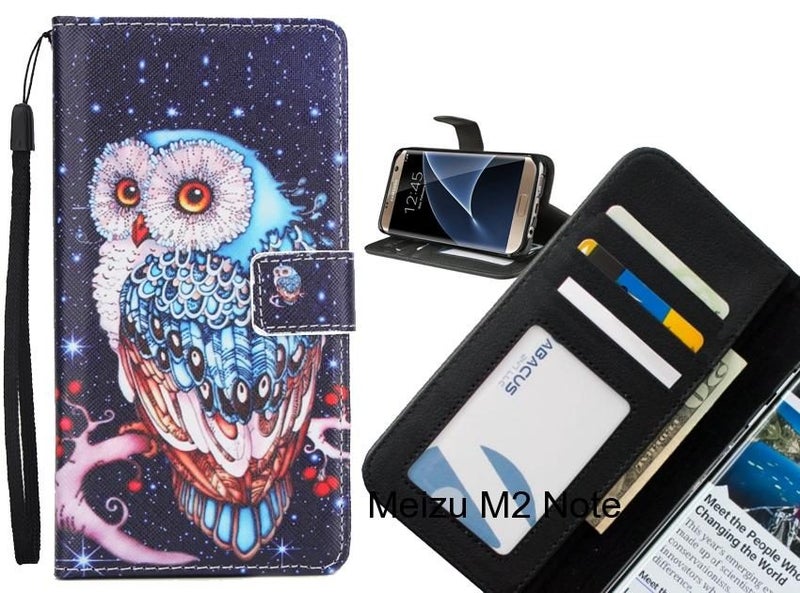 Meizu M2 Note case 3 card leather wallet case printed ID Carousel 1